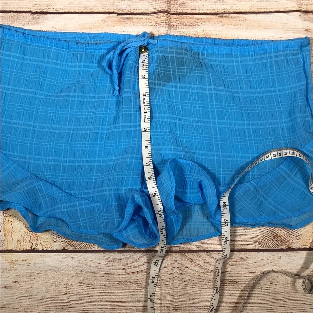 wild fable Blue Sheer Ruffle Swim Coverup‎ Shorts